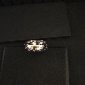 White gold and diamond band